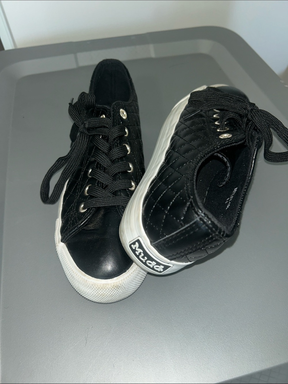 MUDD Quilted Black Sneakers